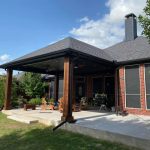 Remodeled Outdoor Patio with Roof