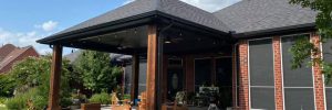 Remodeled Outdoor Patio with Roof