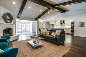 Living area of remodeled house