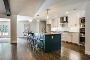 Kitchen area of remodeled house